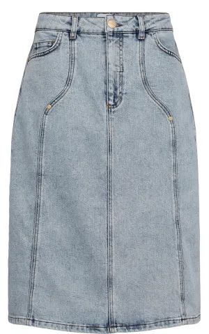Nutoronto Midi Skirt Light Blue Denim