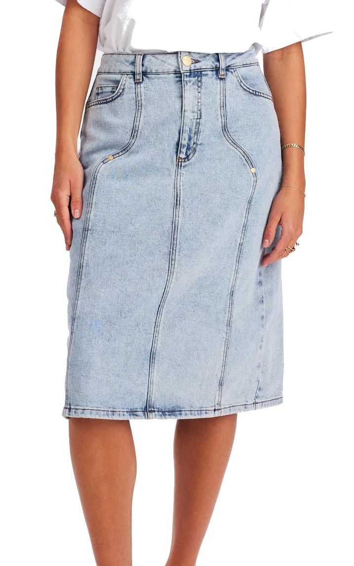 Nutoronto Midi Skirt Light Blue Denim