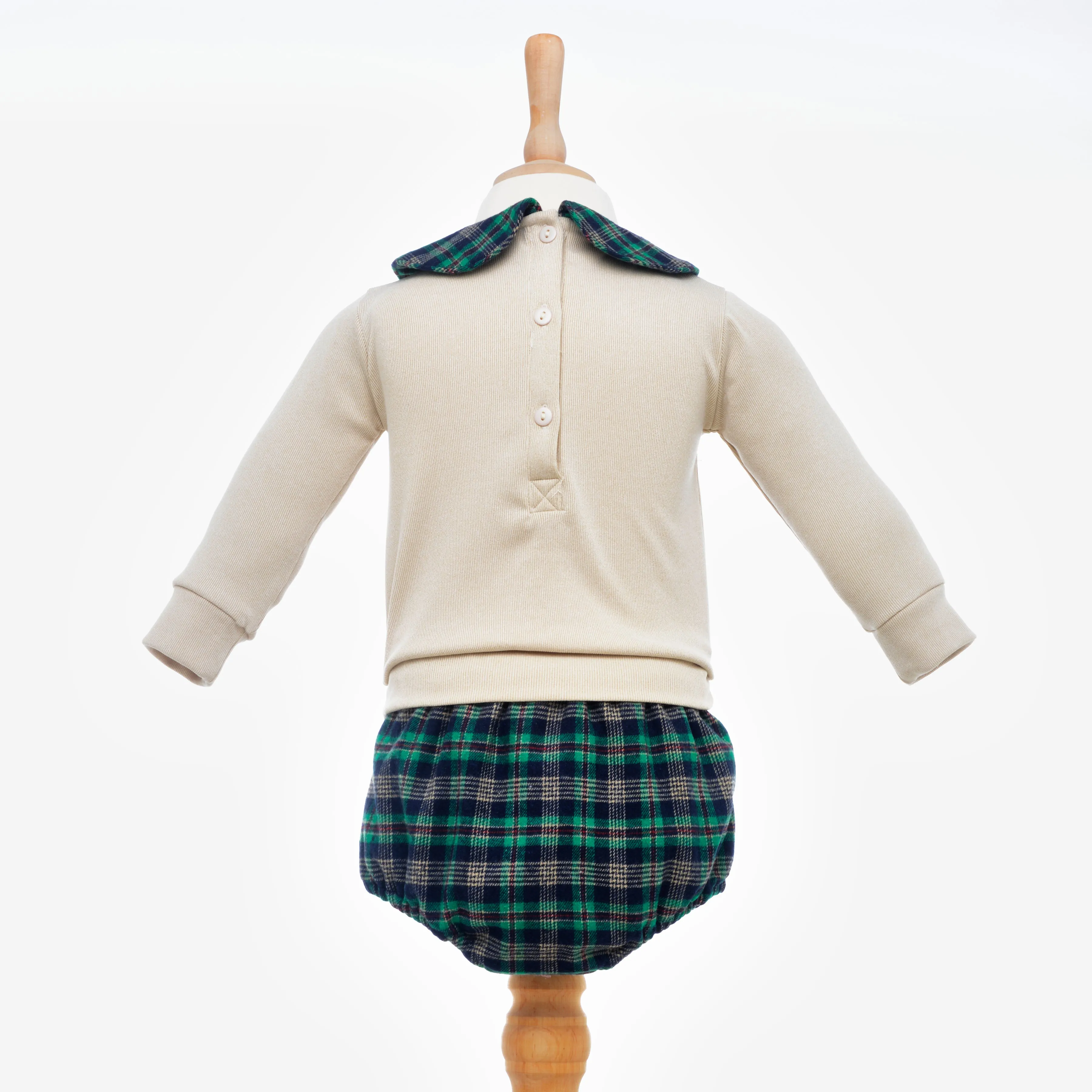 Ocean Baby Boys Teddy Guard Themed Jumper & Emerald Tartan Jam Pants Set (NB-3Yrs)