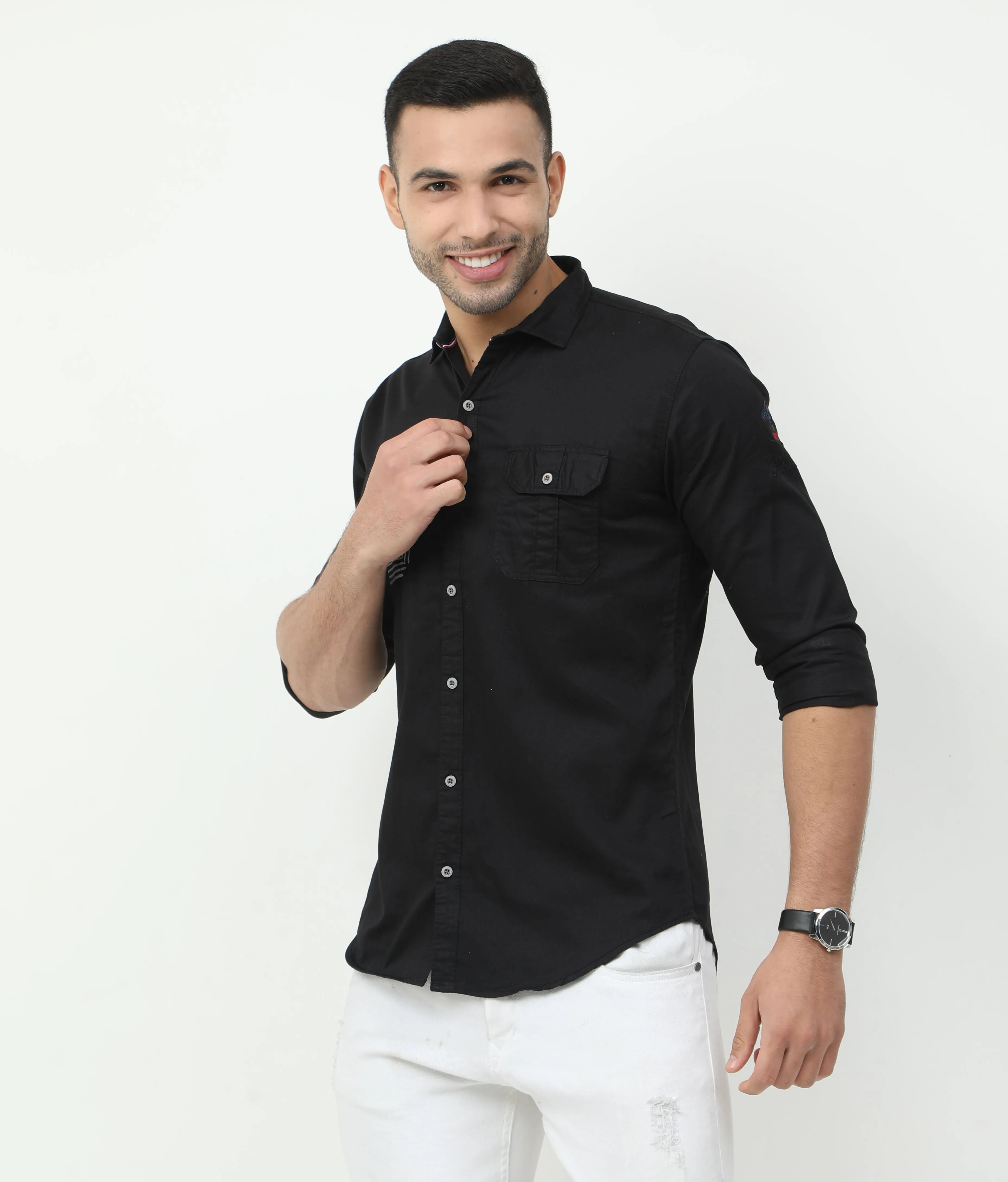 Onfire Cargo Black Shirt - A2243A