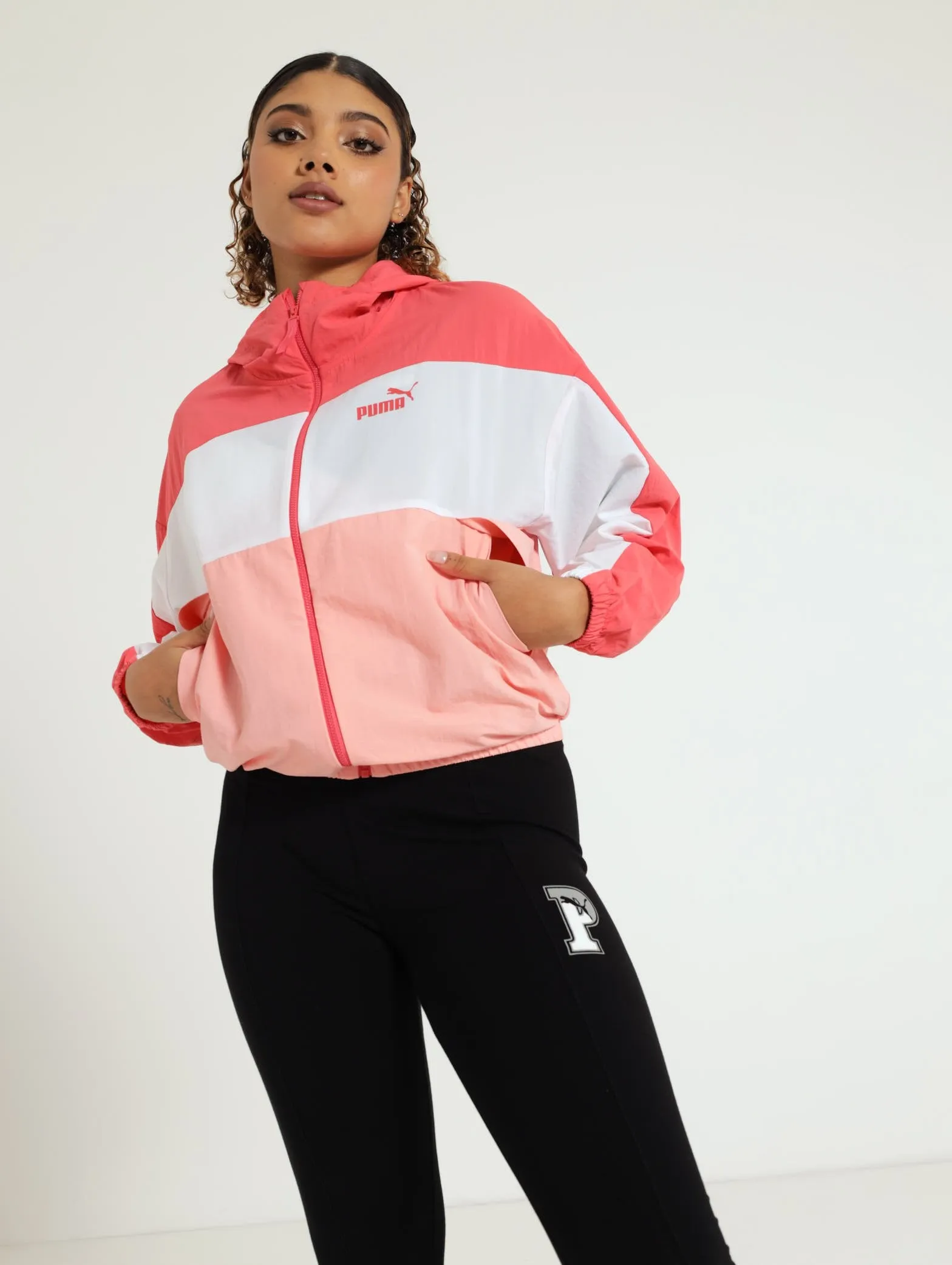 Oversized Hooded Windbreaker - Blush