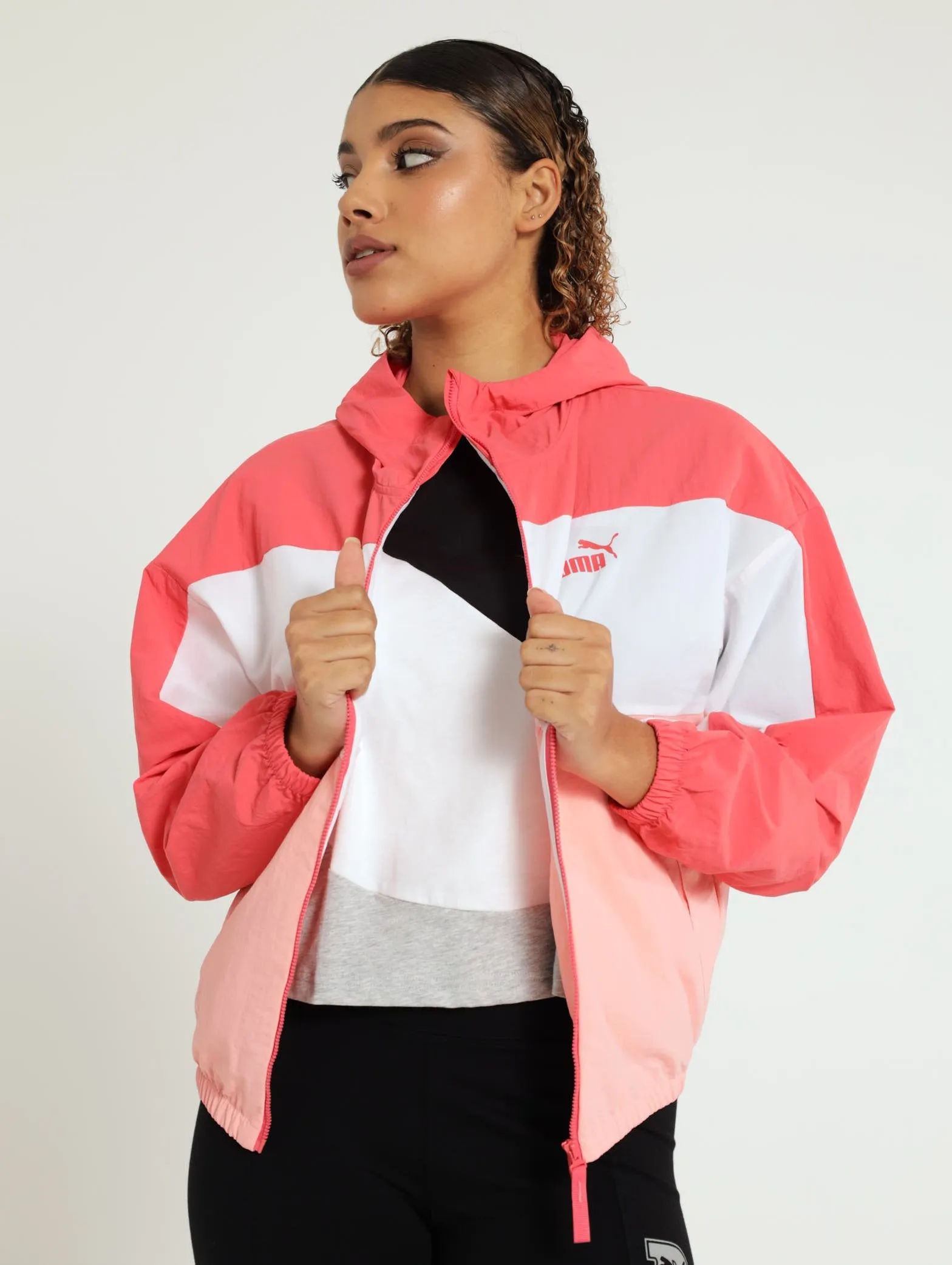 Oversized Hooded Windbreaker - Blush