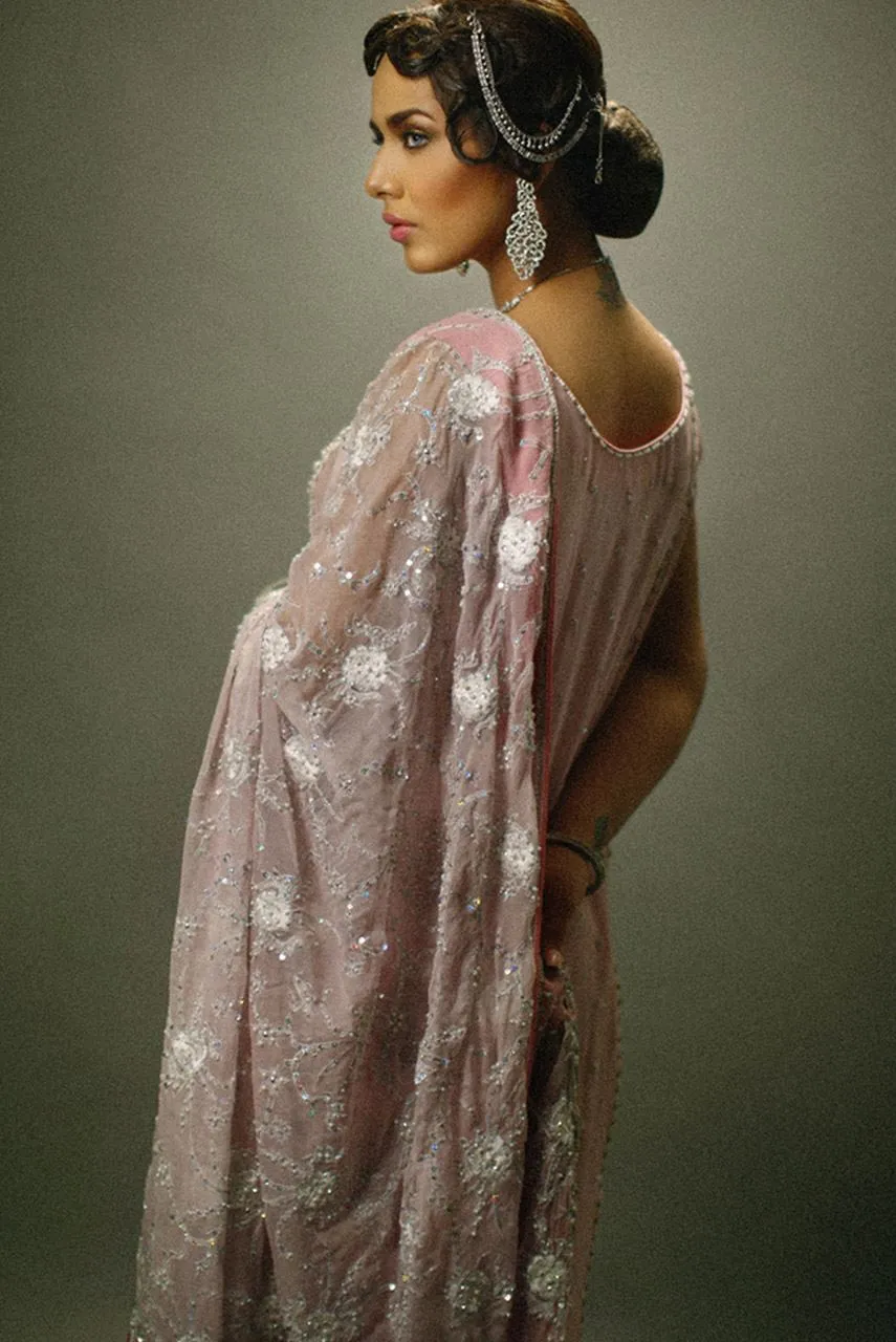 Pakistani Bridal Dress in Grey Color for Wedding #J4331