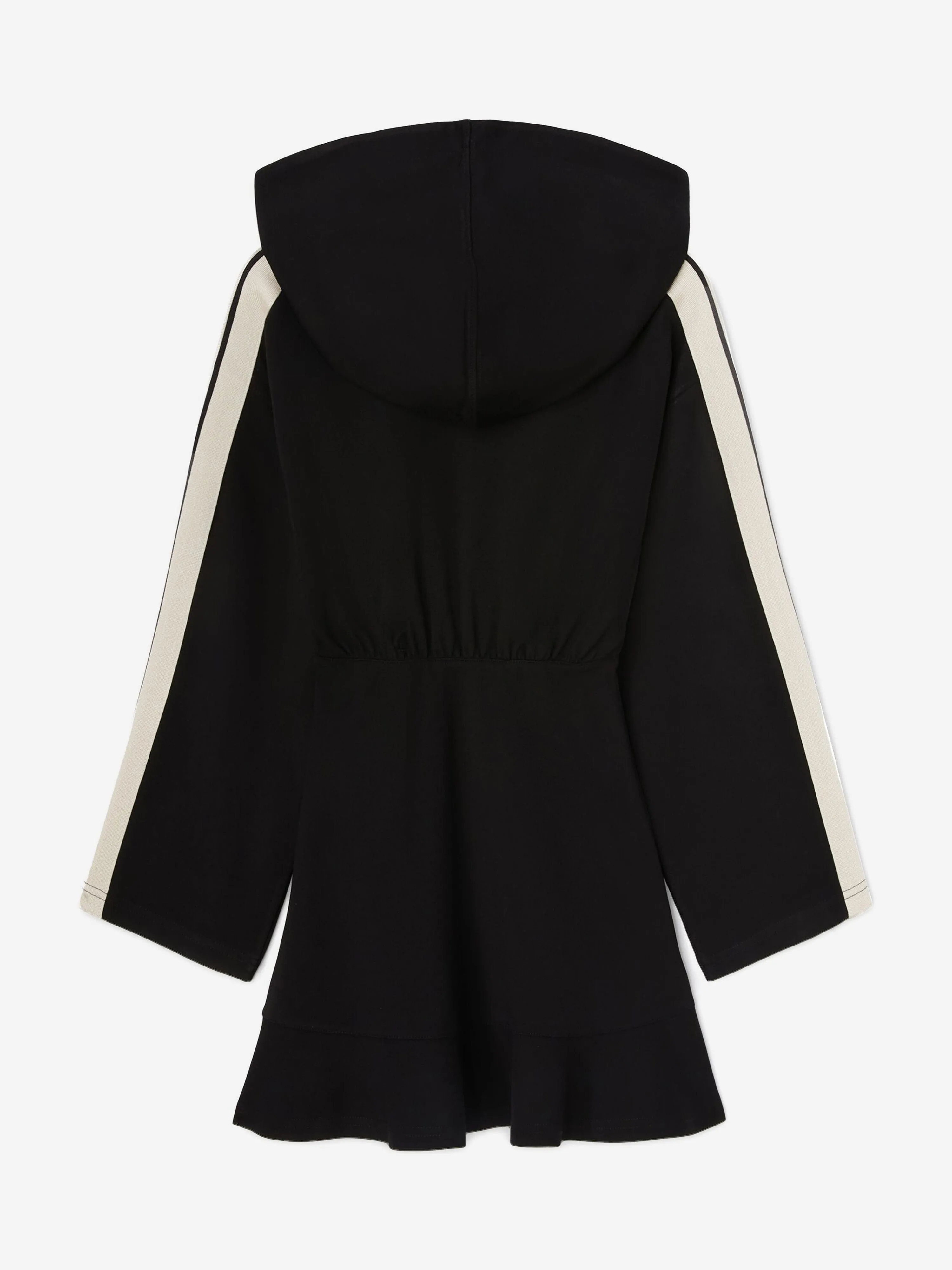 Palm Angels Girls New Track Hoodie Dress in Black
