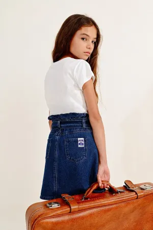 PAPERBAG DENIM SKIRT