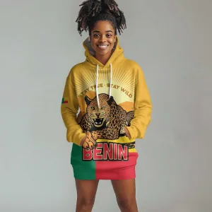 Personalised Afro Benin Leopard Hoodie Dress Stay True - Stay Wild LT15