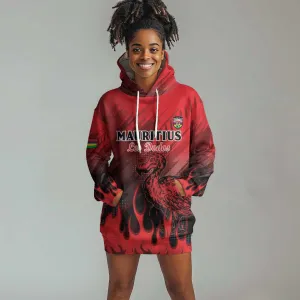 Personalised Mauritius Football Hoodie Dress Go Les Dodos Go LT15