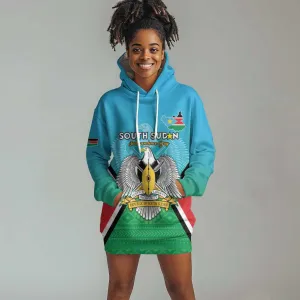 Personalised South Sudan Hoodie Dress Coat Of Arms - Happy Independence Day LT15