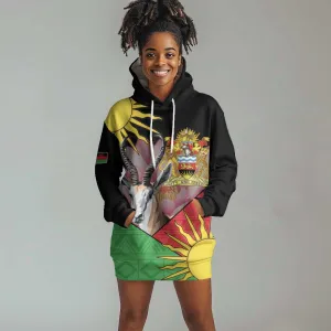 Personalized Africa Malawi Hoodie Dress Thomsons Gazelle With Lotus LT15