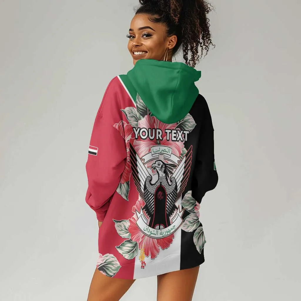 Personalized Afro Sudan Hoodie Dress Happy Independence Day LT15