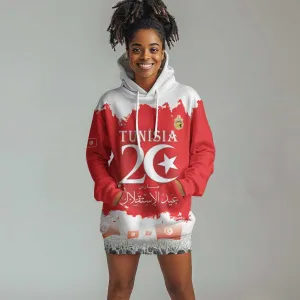 Personalized Afro Tunisia Hoodie Dress Happy 69th Anniversary Independence LT15