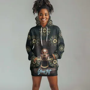 Personalized Afro Women Hoodie Dress Powerful African Pattern DT03