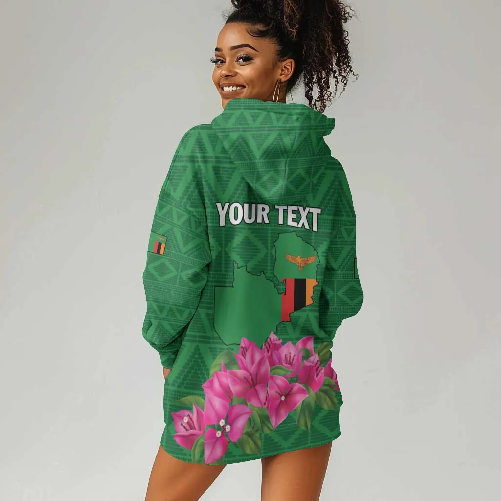 Personalized Icitungu ca Zambia Hoodie Dress Africa Bougainvillea LT01