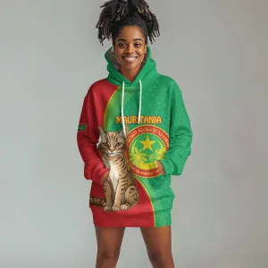 Personalized Mauritania Hoodie Dress Felis Lybica - Islamic Mix African Pattern LT15