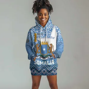 Personalized Somalia Independence Day Hoodie Dress African Leopard Pattern LT01