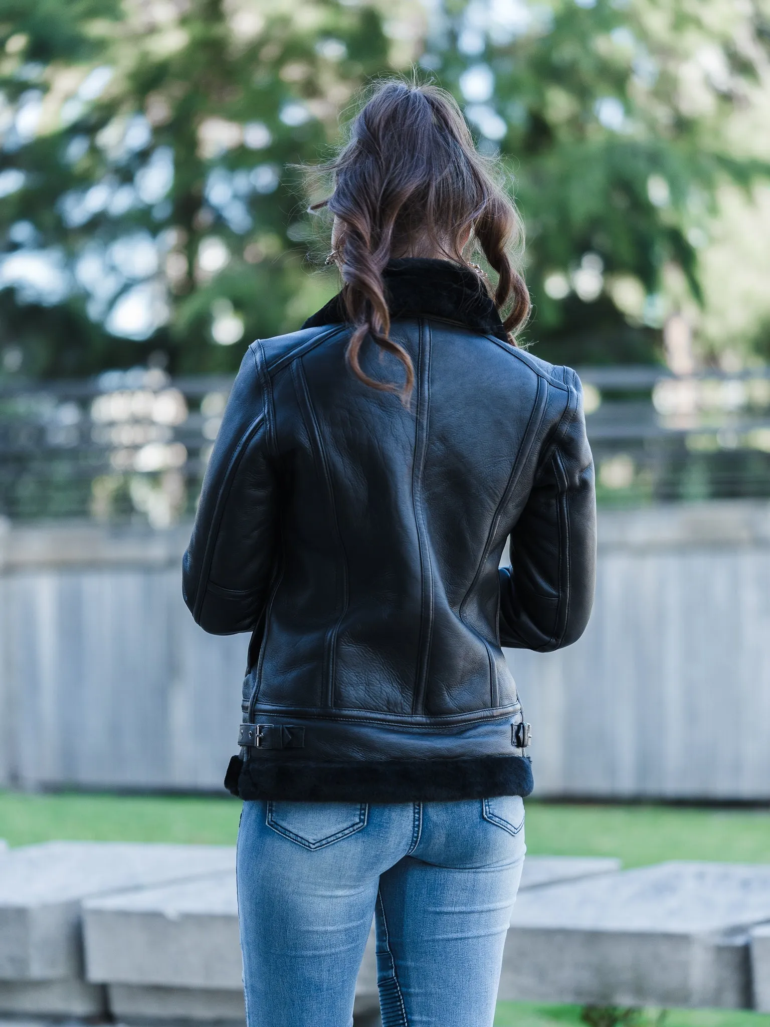 Petula Black Sheepskin Jacket
