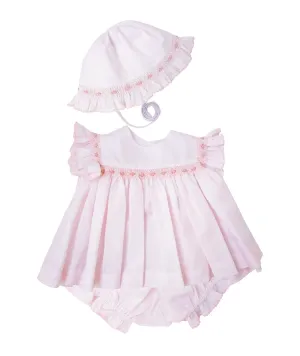 Pink Batiste Diaper Cover Set