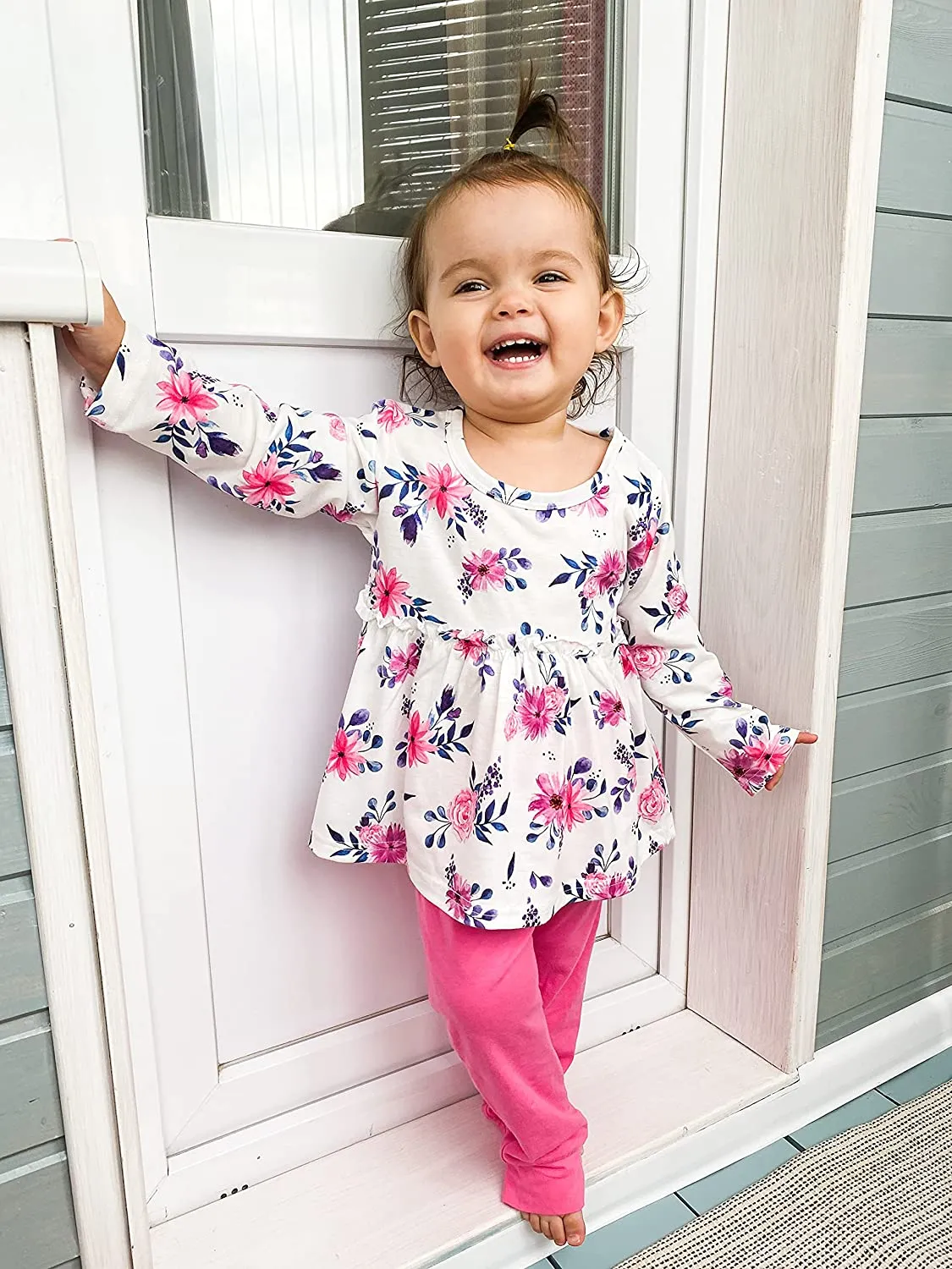 Pink Floral Set with Headband