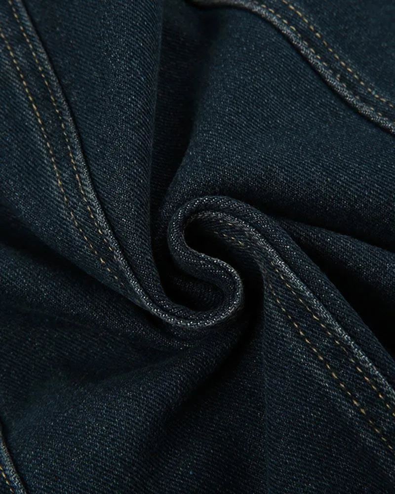 Playfoot Faded Maxi Denim Skirt