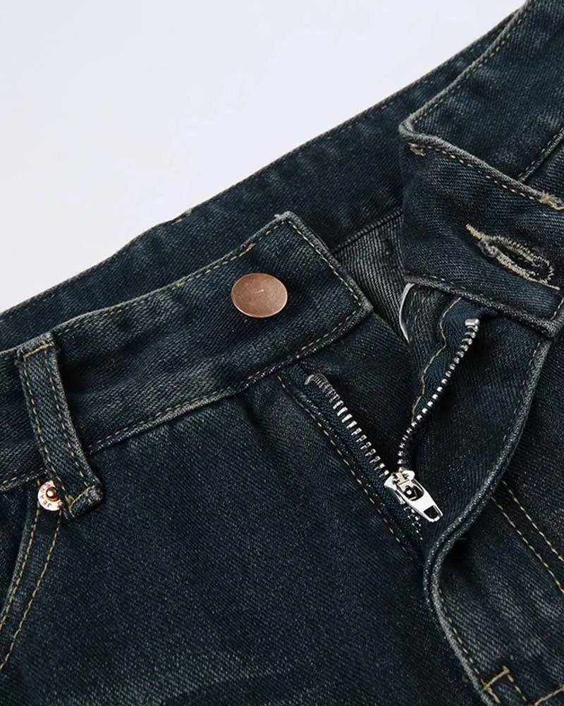 Playfoot Faded Maxi Denim Skirt
