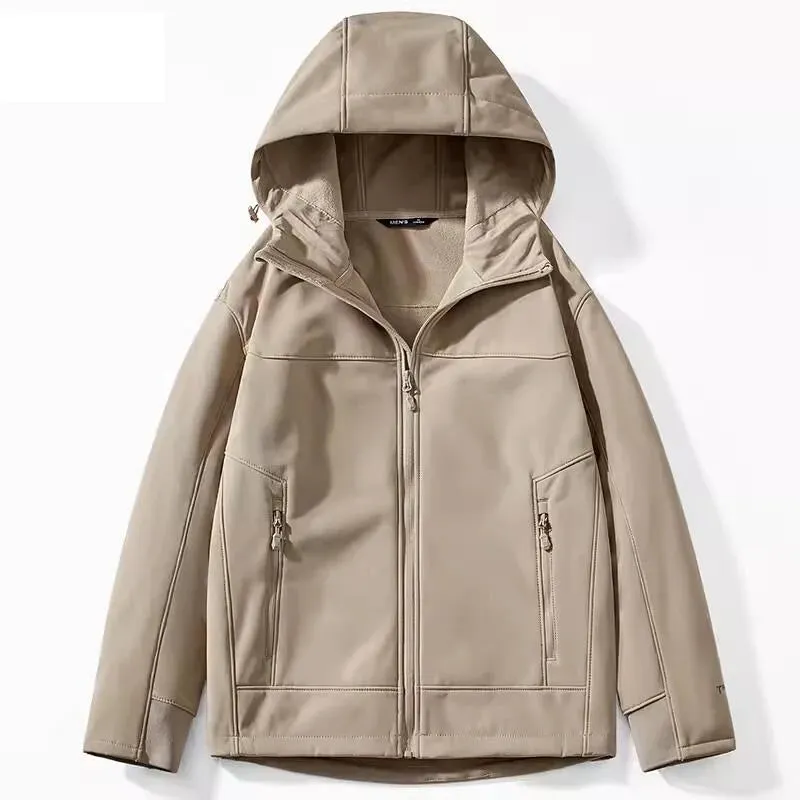 Plus Size 7XL 8XL Men's Spring Fall Tactical Waterproof Jackets Performance Fleece Lined Soft Shell Fishing Camping Hiking Coats