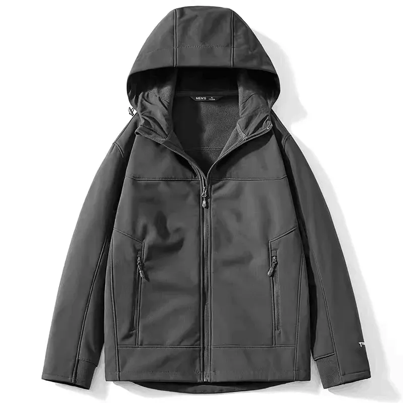 Plus Size 7XL 8XL Men's Spring Fall Tactical Waterproof Jackets Performance Fleece Lined Soft Shell Fishing Camping Hiking Coats
