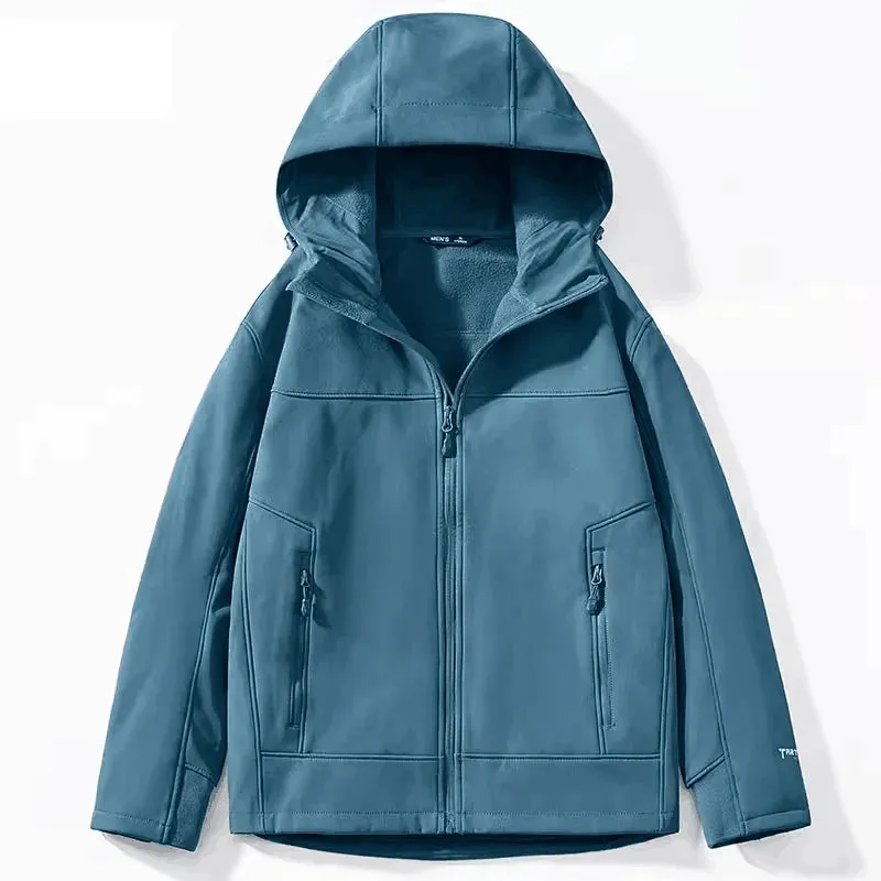 Plus Size 7XL 8XL Men's Spring Fall Tactical Waterproof Jackets Performance Fleece Lined Soft Shell Fishing Camping Hiking Coats