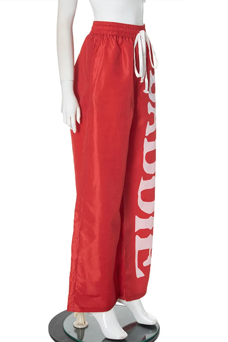 PR3426 Graphic Wide Leg Sweatpants