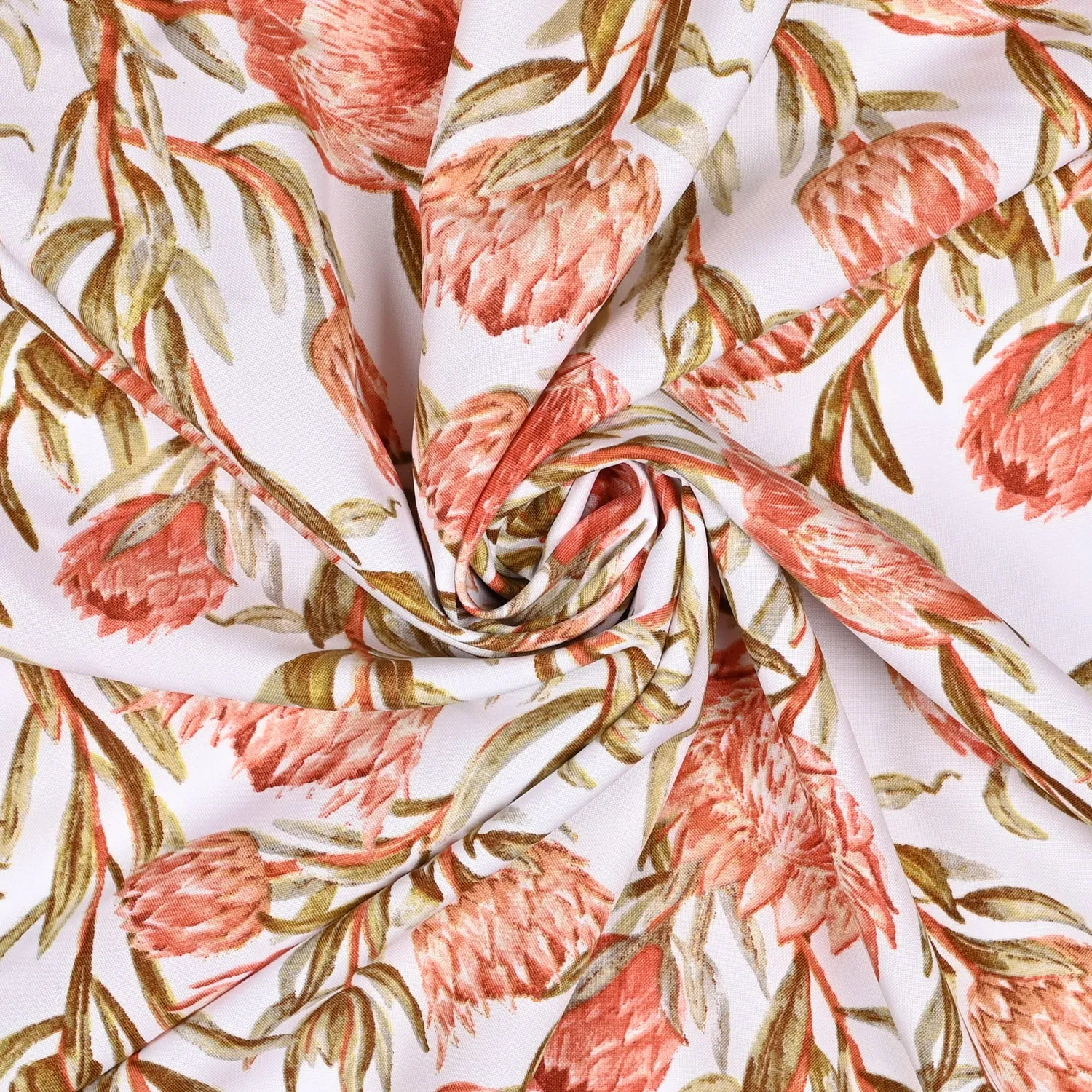 Printed Mini Matt Protea Classic White