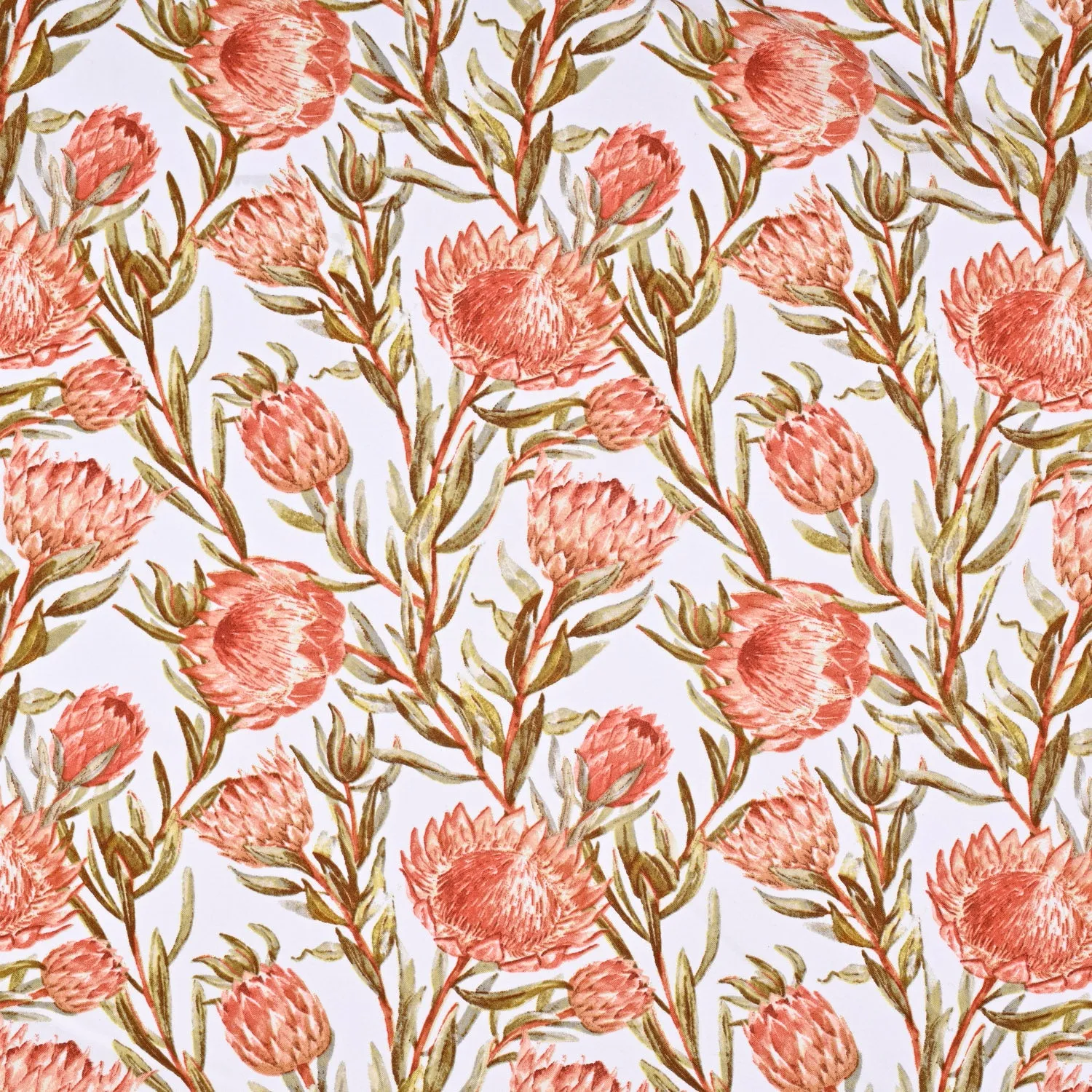 Printed Mini Matt Protea Classic White
