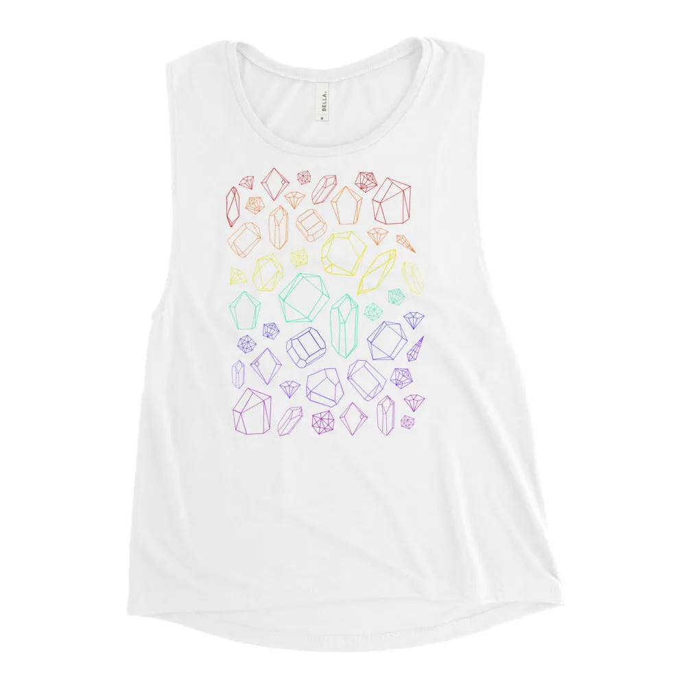 Rainbow Crystal Women's Muscle Tank