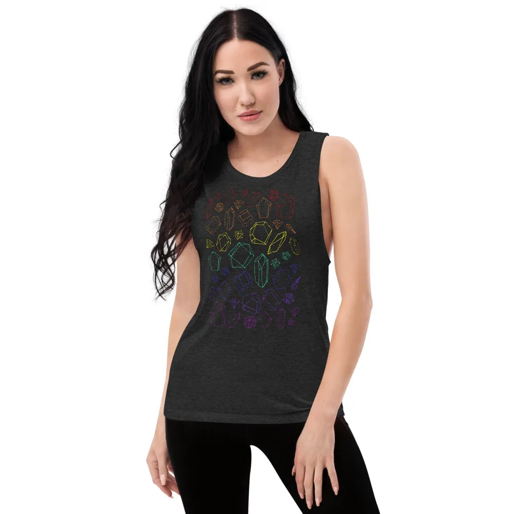 Rainbow Crystal Women's Muscle Tank