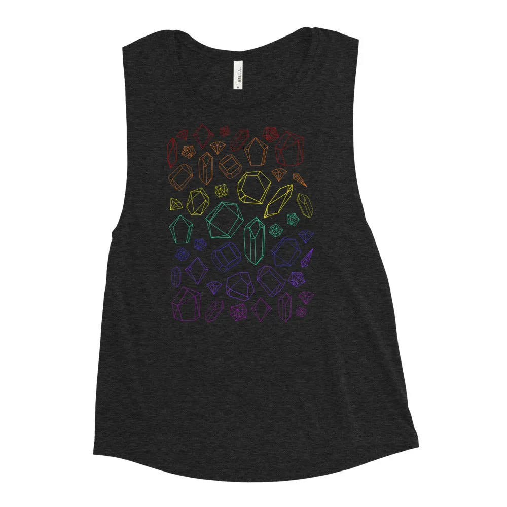 Rainbow Crystal Women's Muscle Tank