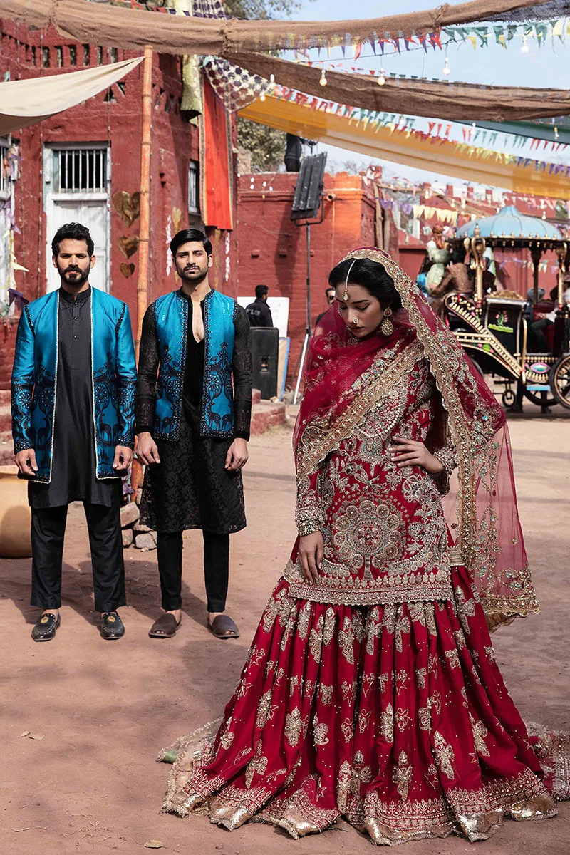 Red Bridal Sharara Kameez for Pakistani Wedding Dresses