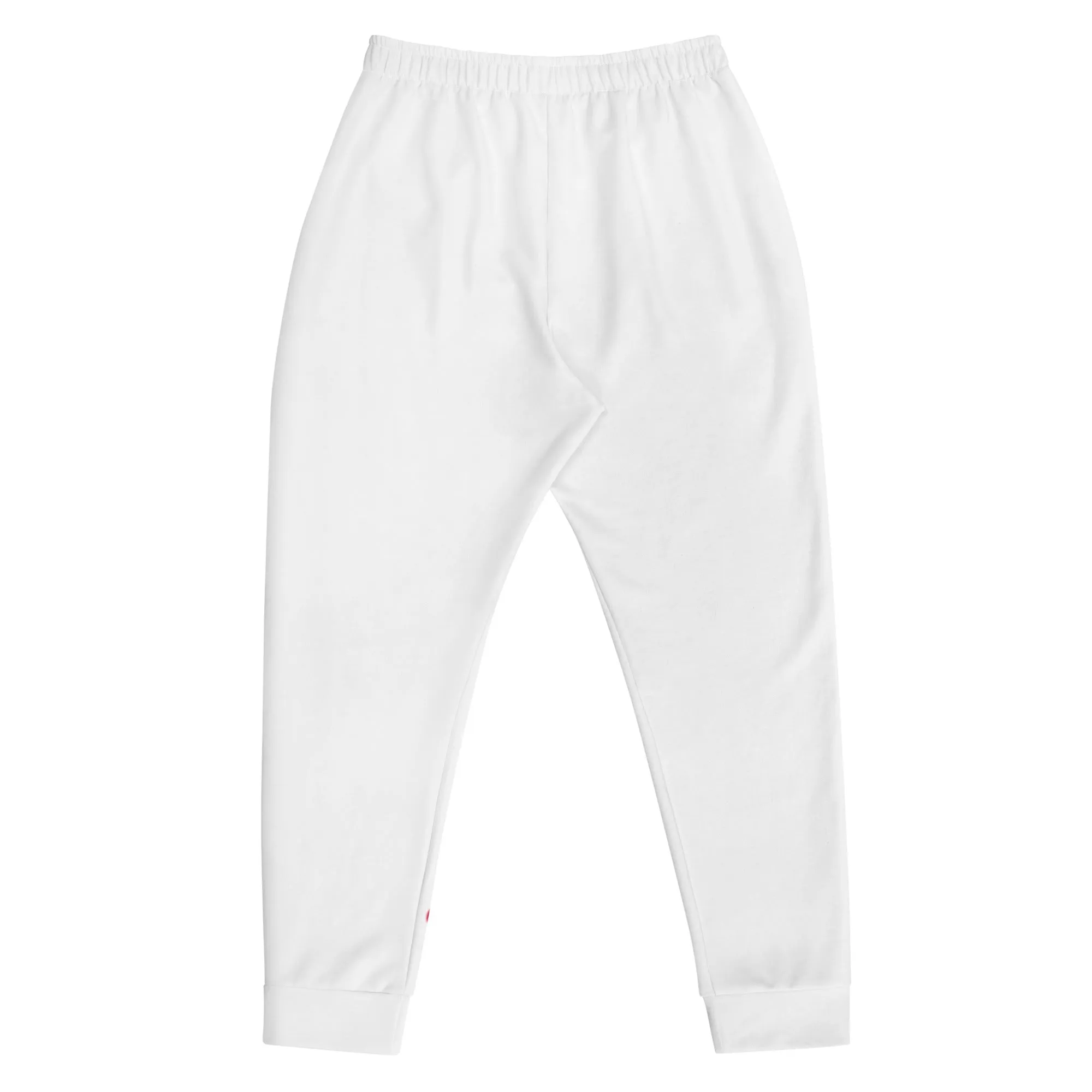 Red Faith Joggers White