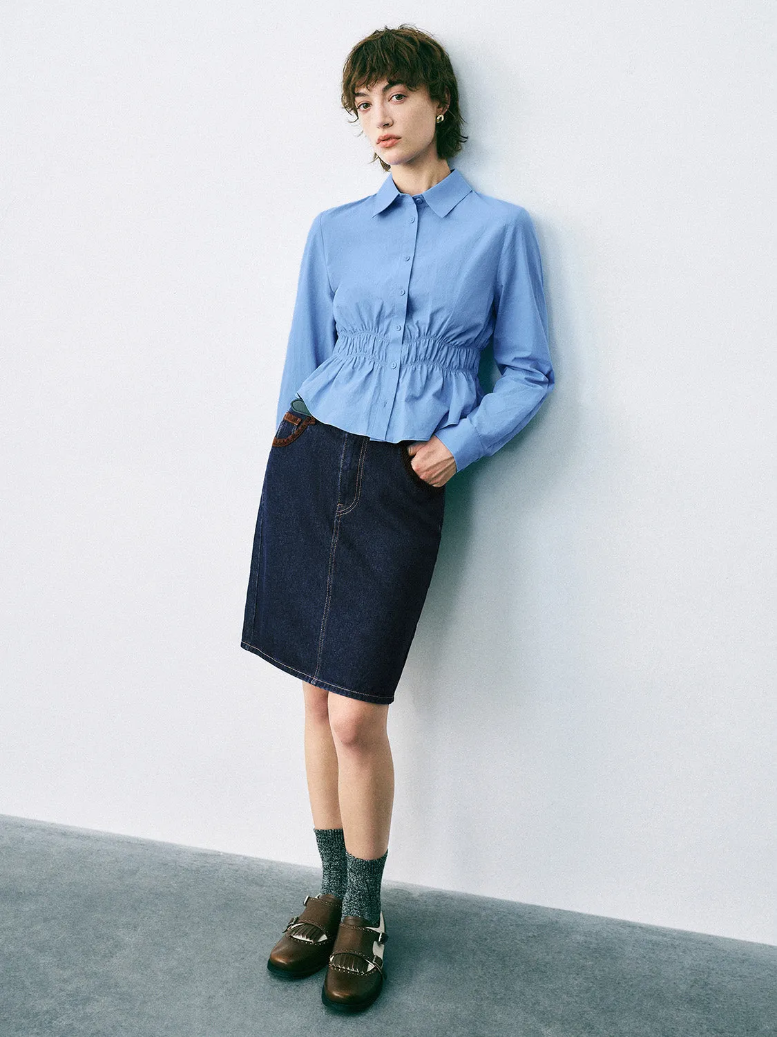 Regular Denim Skirts