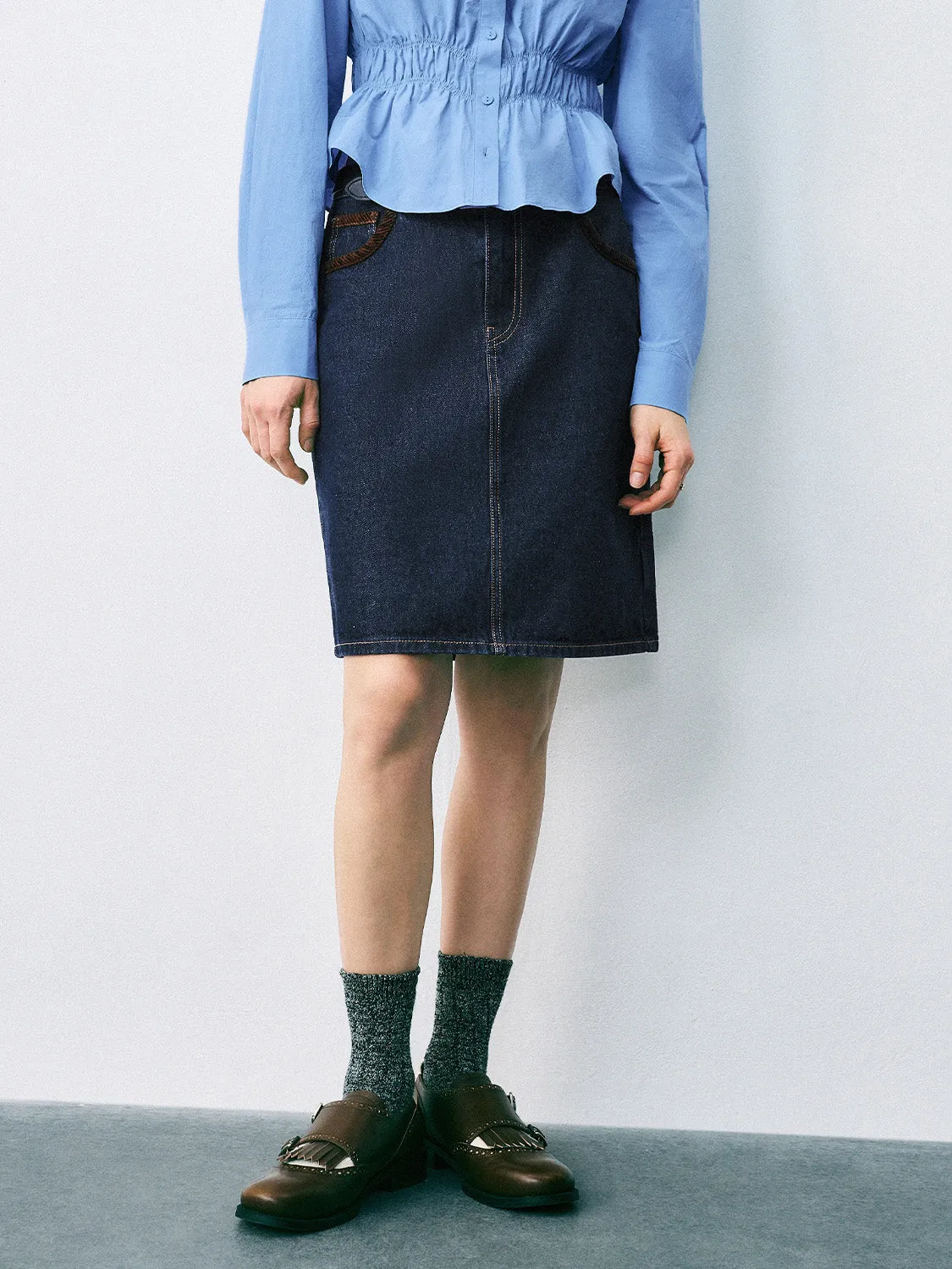 Regular Denim Skirts