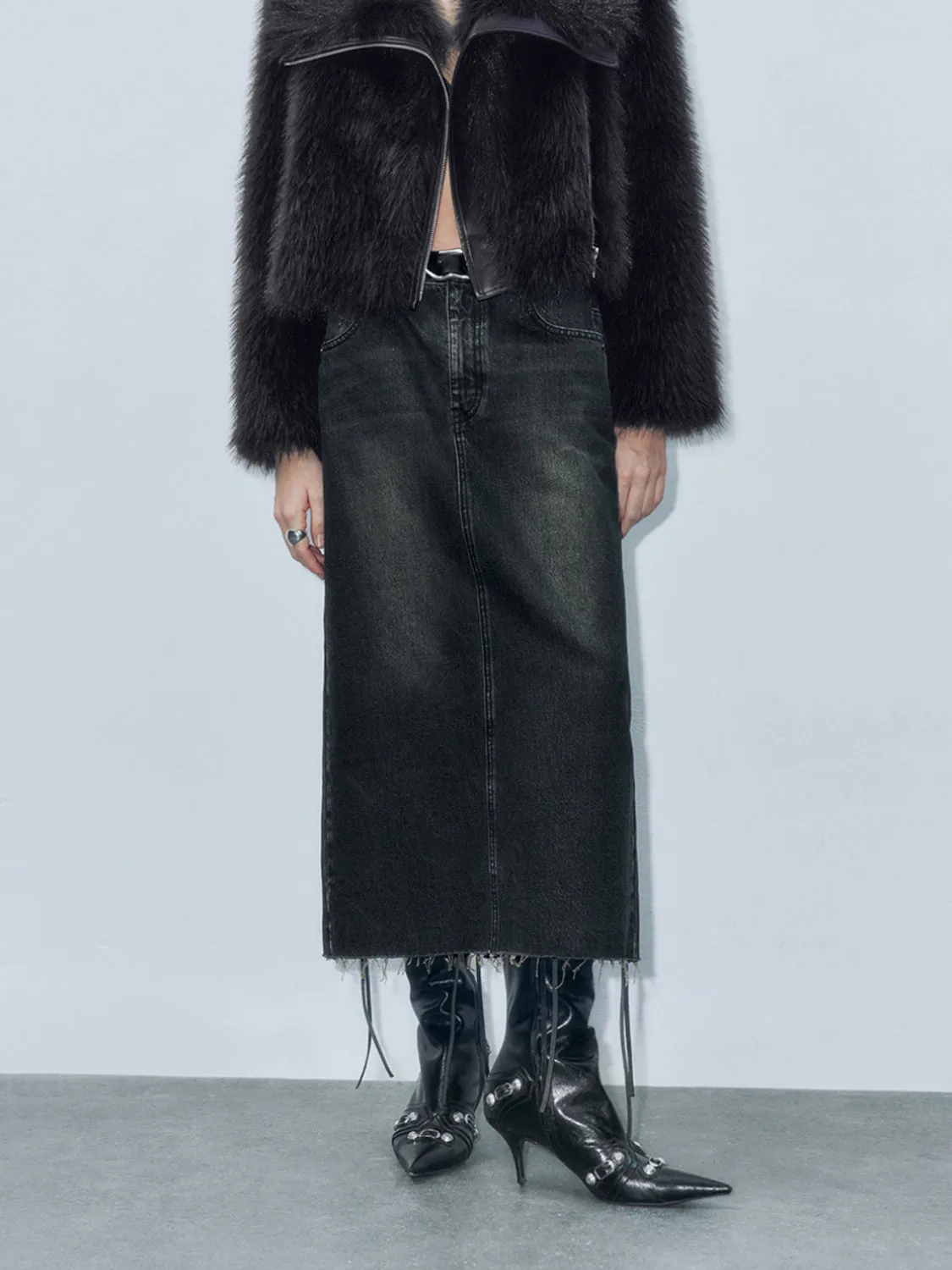 Regular Denim Skirts