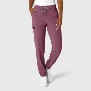 RENEW 5234 Jogger Scrub Pants Wine Heather