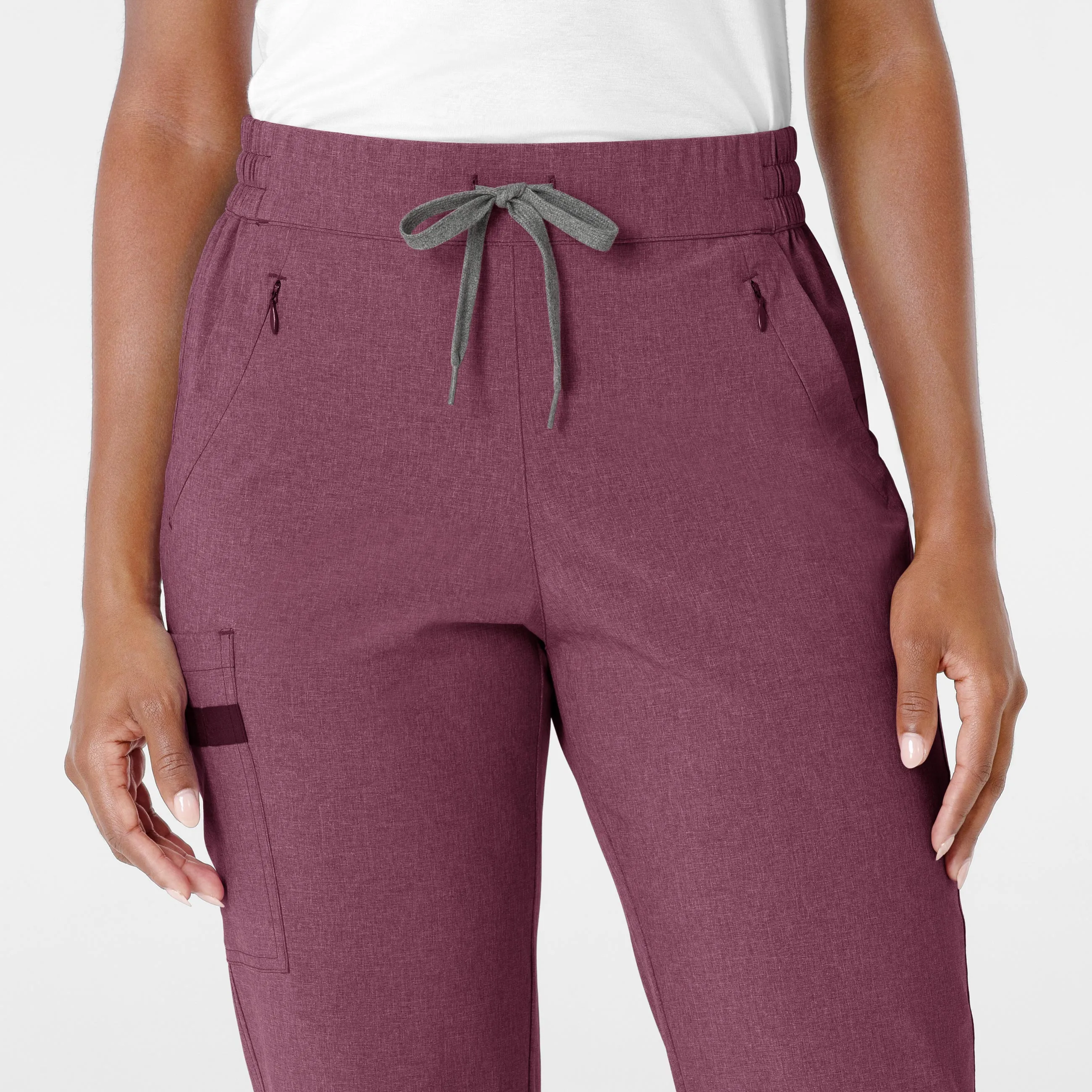 RENEW 5234 Jogger Scrub Pants Wine Heather