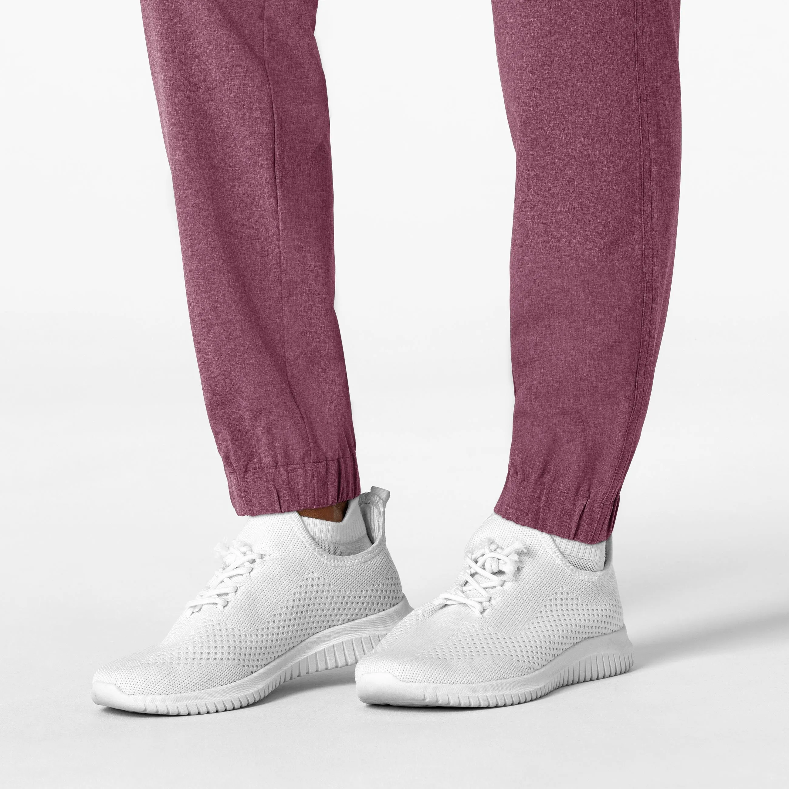 RENEW 5234 Jogger Scrub Pants Wine Heather