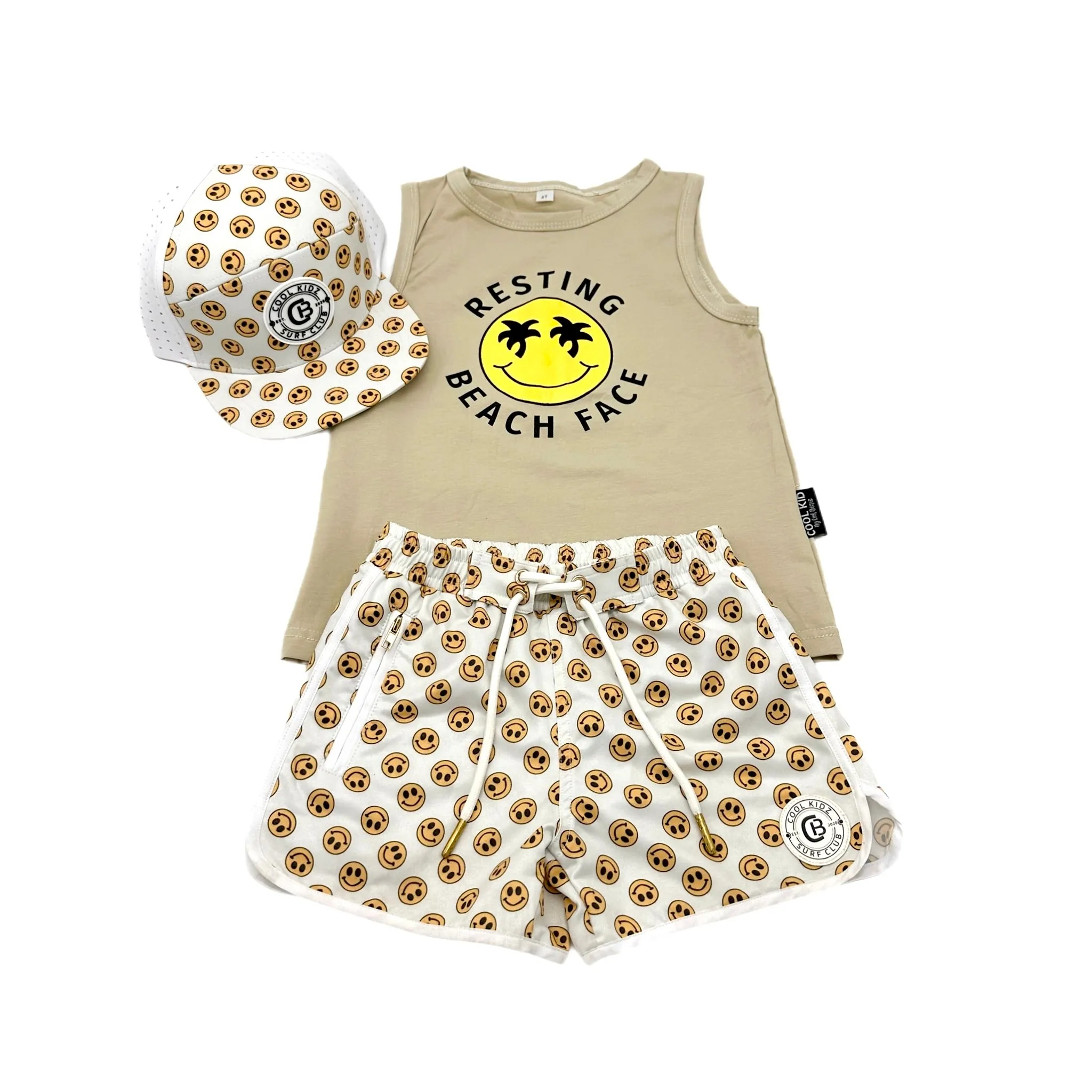 Resting Beach Face Muscle Tanks