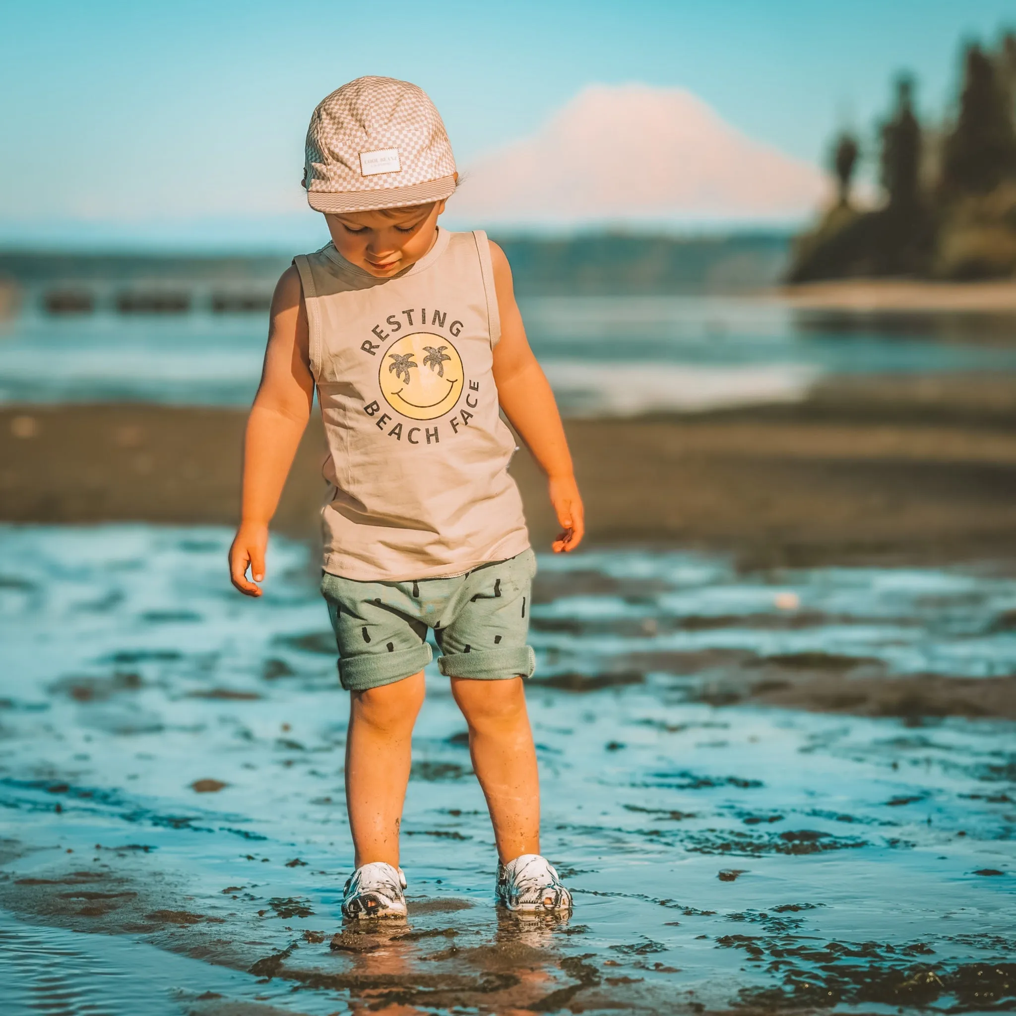 Resting Beach Face Muscle Tanks