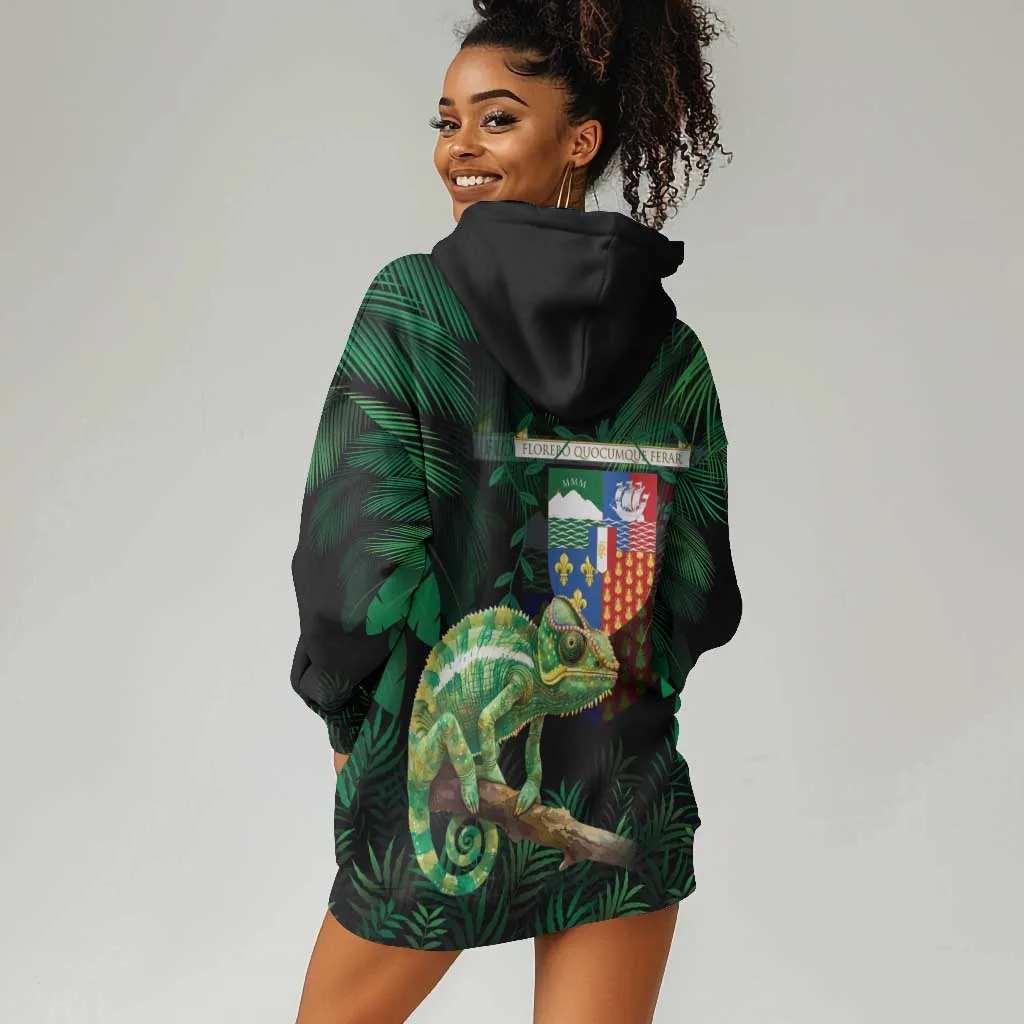 Reunion Island Hoodie Dress Furcifer Pardalis LT15