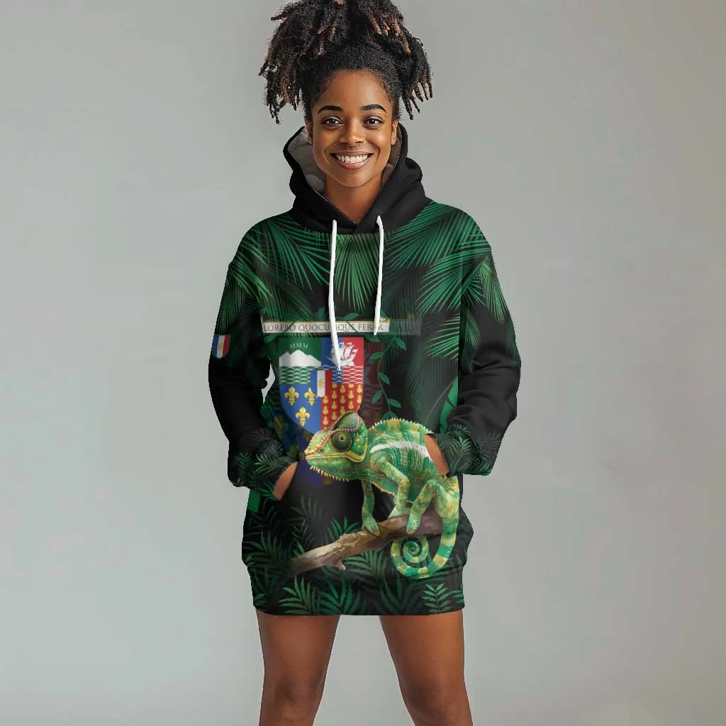 Reunion Island Hoodie Dress Furcifer Pardalis LT15