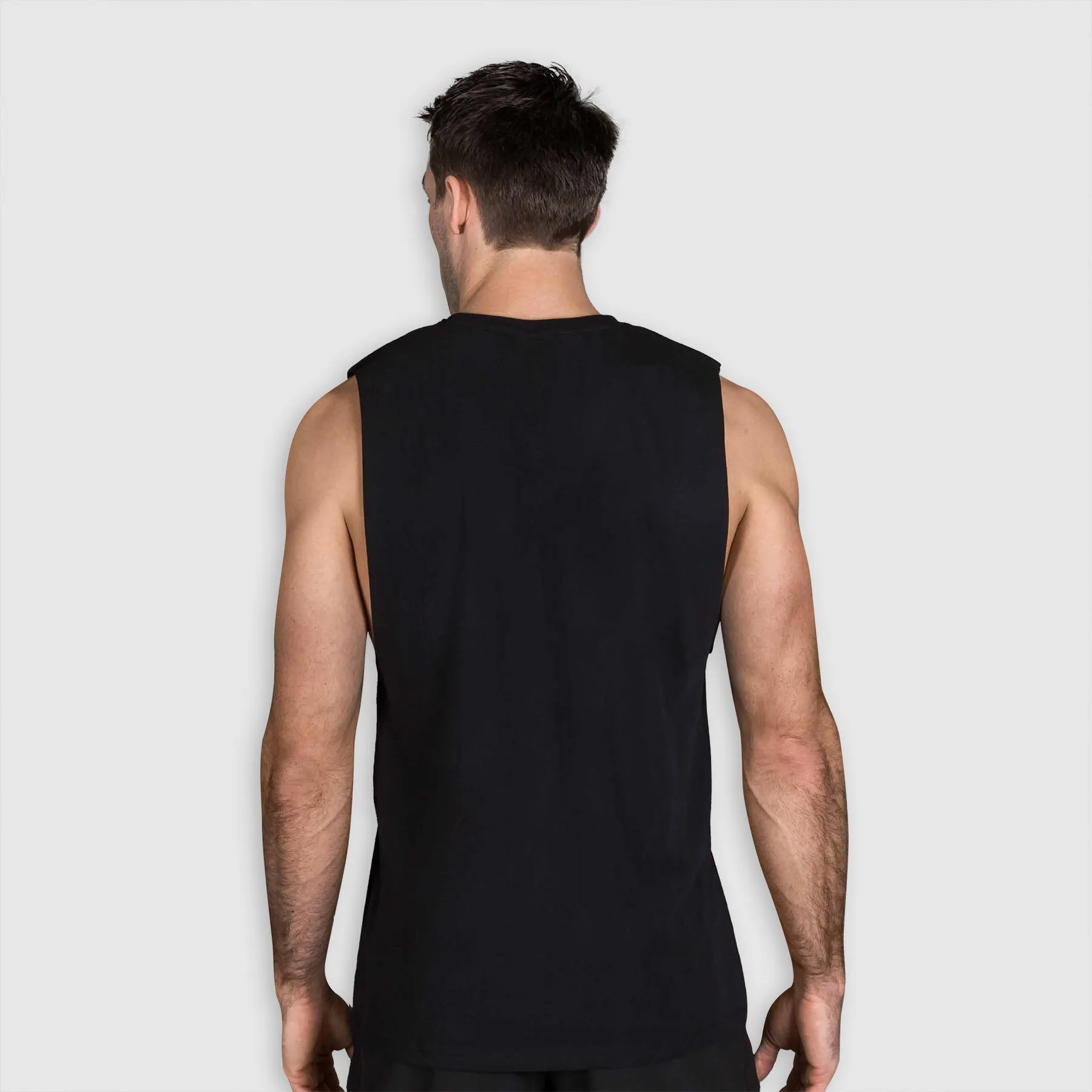 REVIVAL - MEN'S ESSENTIAL MUSCLE TANK 2.0 - BLACK/WHITE