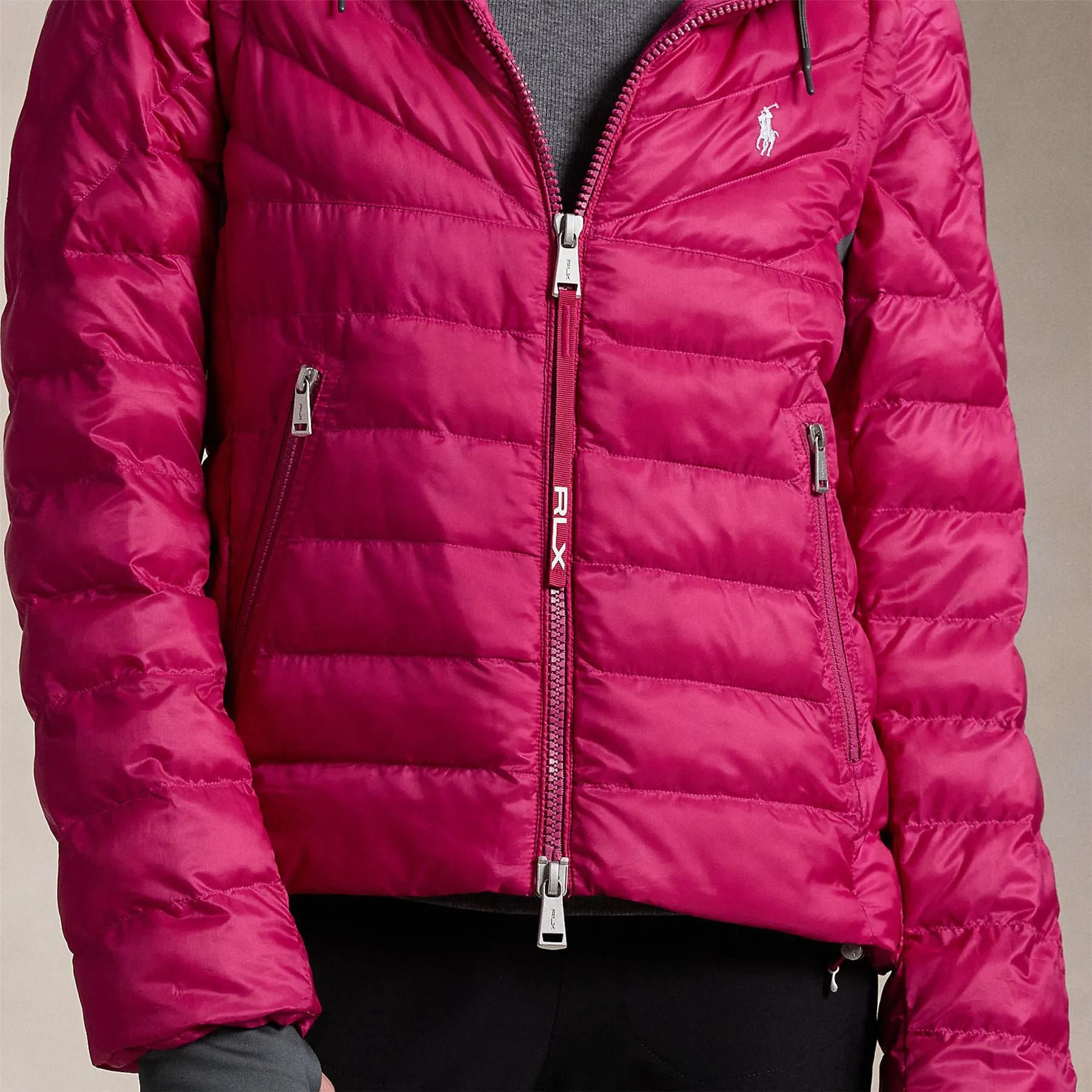 RLX Ripstop Full Zip Windbreaker Fuchsia Berry