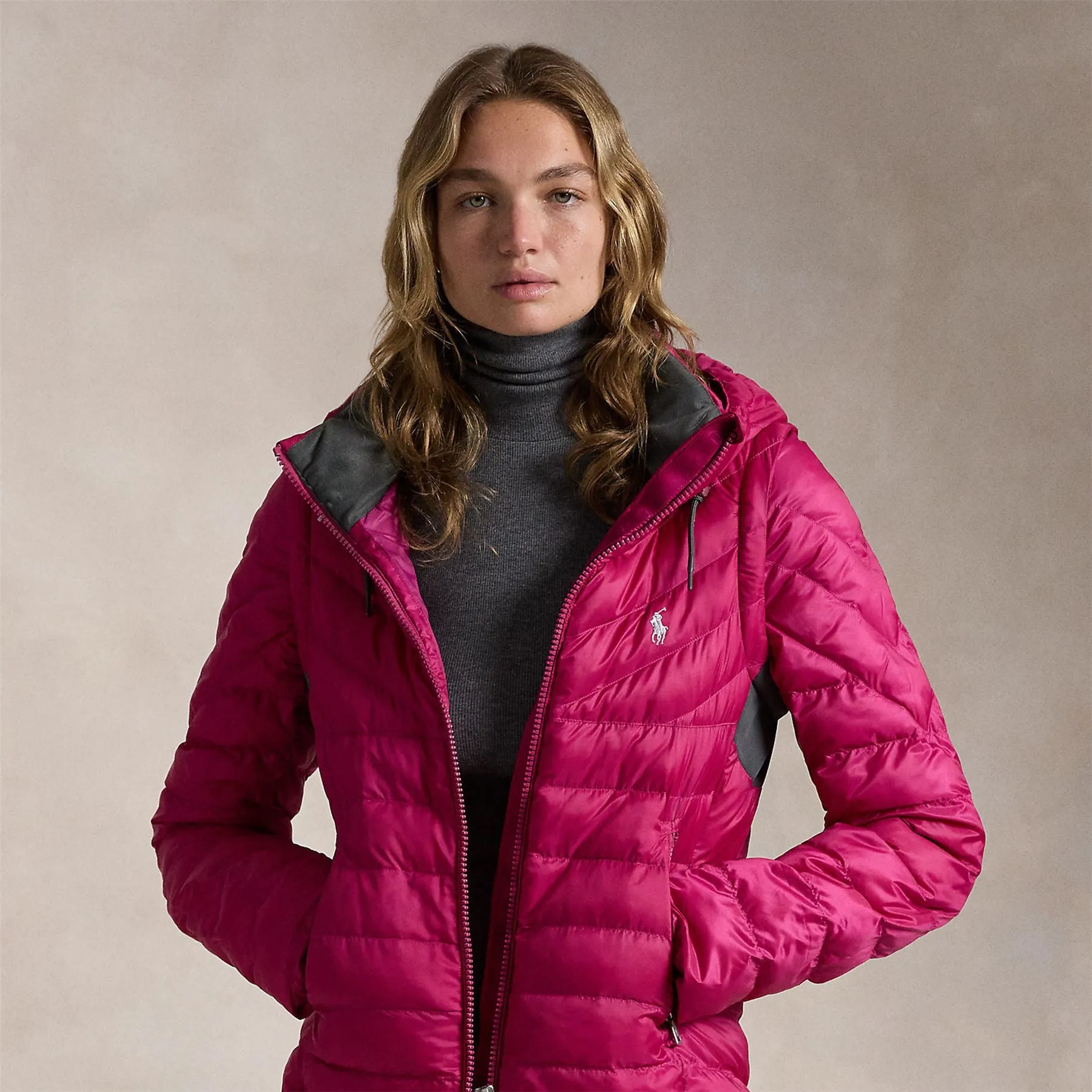 RLX Ripstop Full Zip Windbreaker Fuchsia Berry