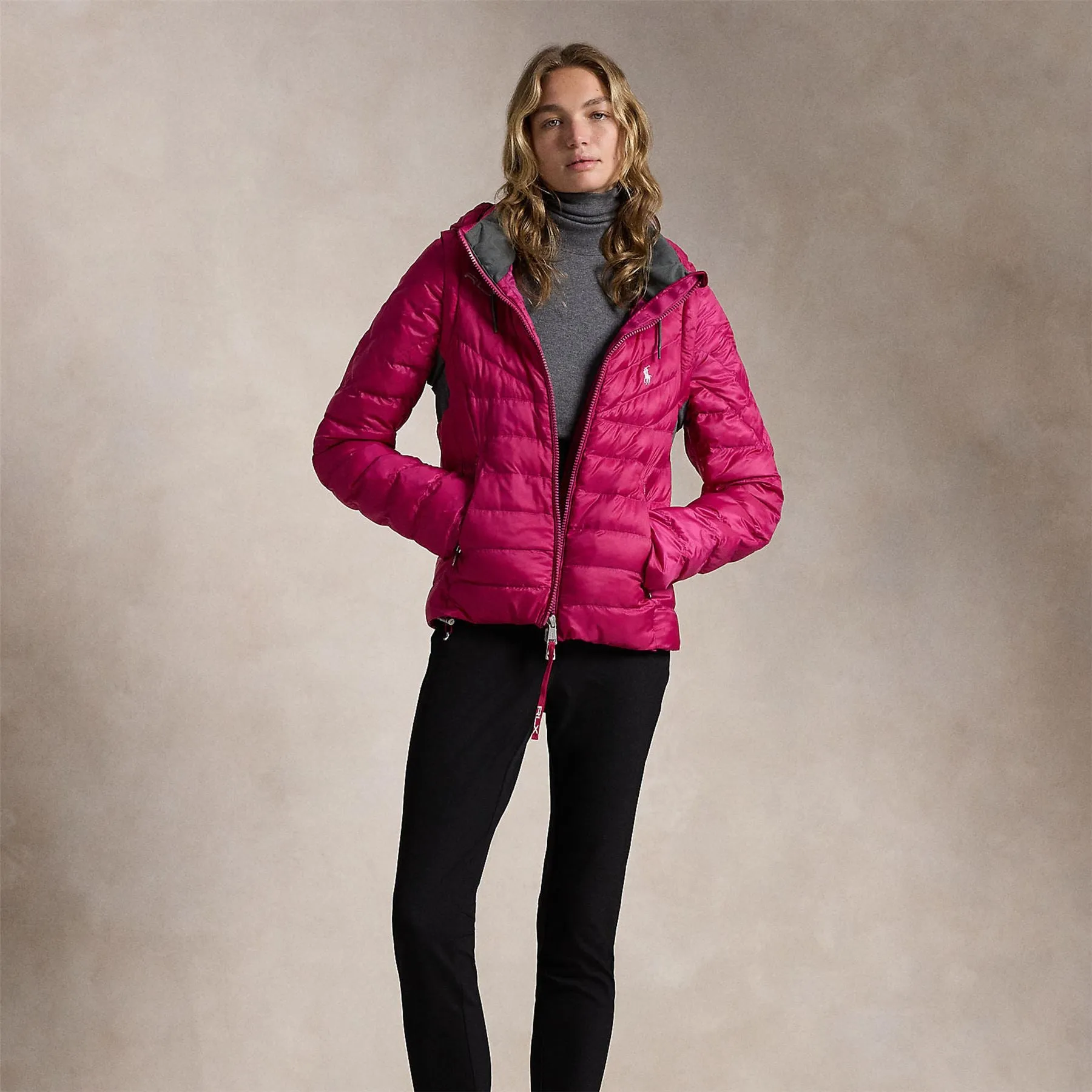 RLX Ripstop Full Zip Windbreaker Fuchsia Berry