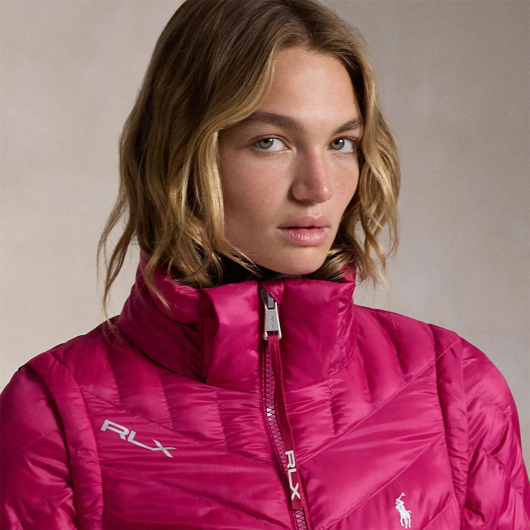 RLX Ripstop Full Zip Windbreaker Fuchsia Berry